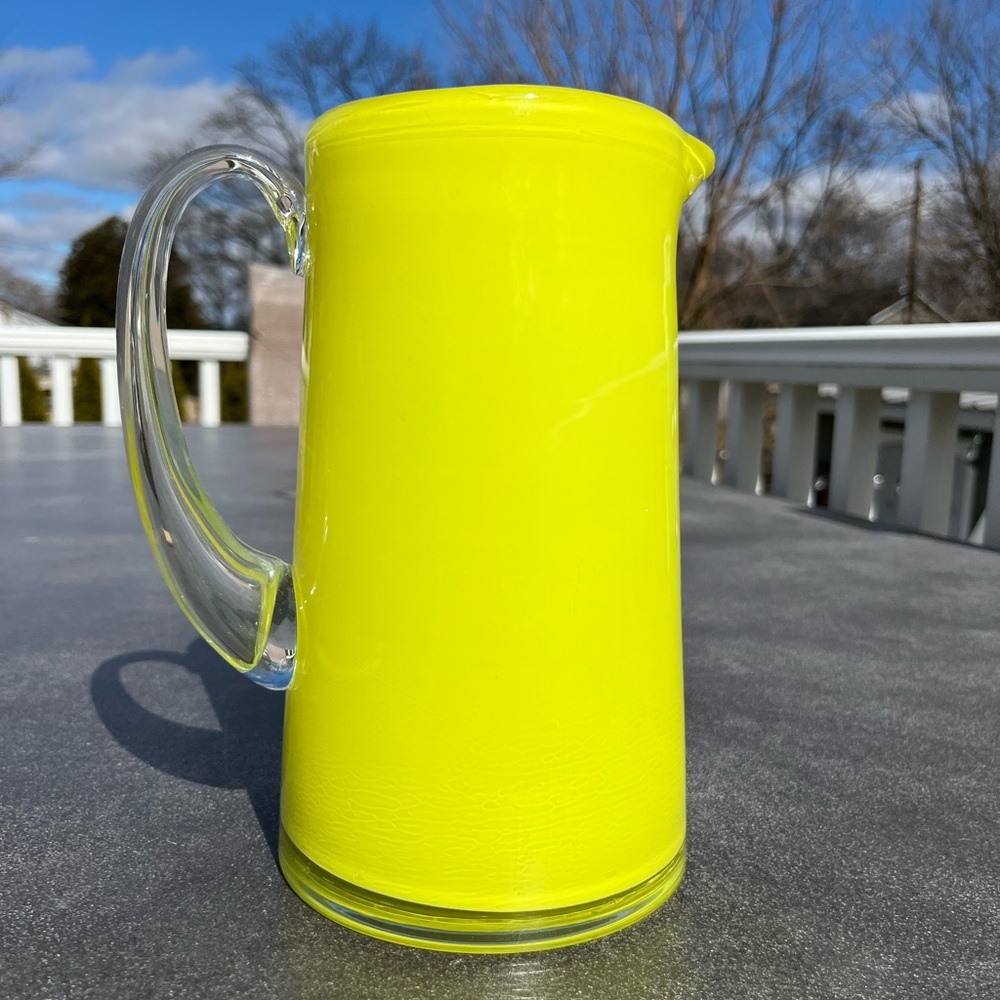 Beautiful Vintage Yellow Pitcher